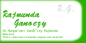 rajmunda ganoczy business card